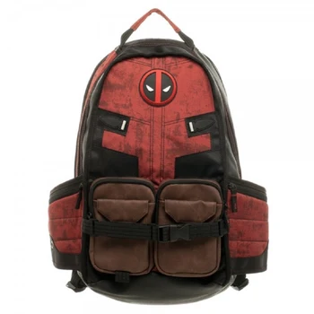 Deadpool skoletasker Marvel Comics Deadpool superhelt Film borgerkrig Captain America Mænds Skole Taske Rejse Bærbar Rygsække