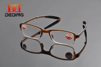 DeDing Bærbare Folde TR90 Frame Briller til Læsning Retro Ultra Let Læsning Briller+1.0 +1.5 +2.0 +2.5 +3.0 +3.5 +4.0 DD0982