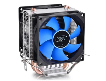 Deepcool MINI CPU køler 2stk 8025 fan dobbelt heatpipe køler for Intel LGA 775/115x, for AMD 754/940/AM2+/AM3/FM1/FM2 køling