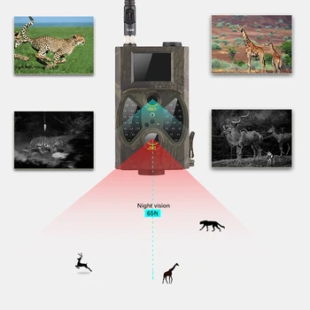Deer Trail Kameraer jagt 12MP 1080P Foto Fælde Motion udløser Night Vision dyreliv GSM kamera CE-ROHS jagt kamera hc-300 meter