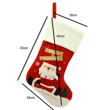 Dejlig 2 stk julestrømpe Nye Mode Tegnefilm Santa Claus, sne mand, Gift Sok Sokker Ornament Jul Dekoration Hot Salg