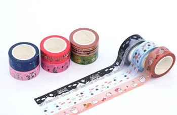 Dejlig Daglige forsyning Washi Tape DIY dekoration Scrapbooking Mærkat Mærkat Masking Tape Skolens Kontor Levering