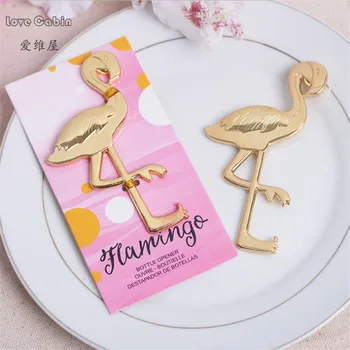 Dejlig Guld Metal, Flamingo Flaske Vin Øl Cerveja Oplukker Part Favoriserer Gaver Bryllup Køkken Bar Forsyninger Abridor De Garrafa
