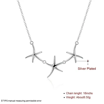 Dejlig Sølv Starfish Vedhæng Halskæde Mode Smykker smukke, stil, fest, Gud kvalitet kvinder smykker N124