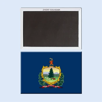 Dekorationer Gave,Green Mountain State,Flag_of_Vermont Køleskab Magnet 053