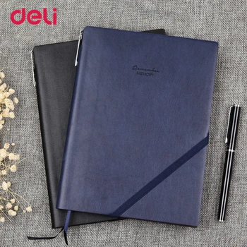 Deli klassisk blød PU læder cover business-notesbog til skolens kontor for at skrive levering elegante rejse dagbog bog tilpasse Logo
