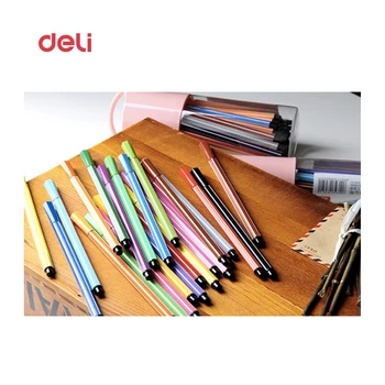 Deli Skole børn, kunst markør 36 farver overkommelige farve børster af høj kvalitet farve penne pen akvarel farve markører for maleri