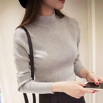 Den nye sweater har en pullover turtleneck sweater vinter rullekrave, Pullover, Sweater tilbage halvdelen af de kvindelige koreanske temperamentdress