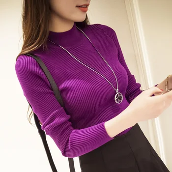 Den nye sweater har en pullover turtleneck sweater vinter rullekrave, Pullover, Sweater tilbage halvdelen af de kvindelige koreanske temperamentdress