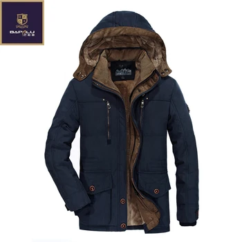 Den nye vinterjakke midaldrende Mænd Plus thjck varm frakke jakke mænds casual hooded coat jakke størrelse 4XL 5XL 6XL