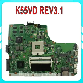 Den oprindelige ASUS K55VD A55VD F55VD Bundkort K55VD Rev 3.1 GeForce 610M DDR3 Med 2G Ram HM76 Chipset Testet