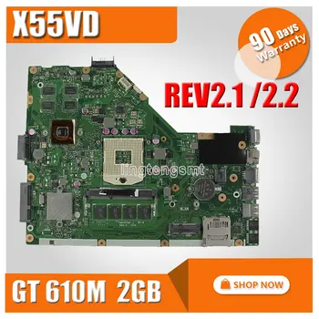 Den oprindelige ASUS X55VD X55CC laptop bundkort X55VD REV2.2/2.1 HM76 PGA 989 N13M-GE6-S-A1 GeForce GT 610 testet