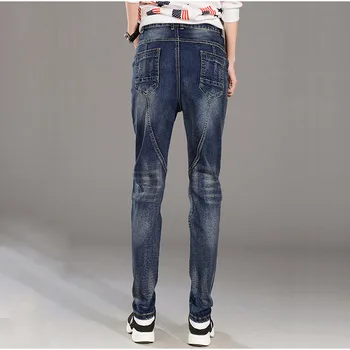 Design Store Lommer Plus Size Løs Harem Jeans Kvinder 3Xl 4Xl Kæreste Stil Kvindelige Ben Harlan bukser Bukser