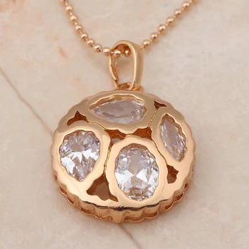 Designer guld tone hvide krystaller zircon halskæder & vedhæng til fleur de lys bryllup mode smykker LN184