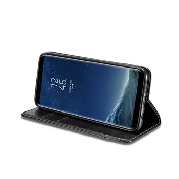 Desyner Tilfældet For Samsung galaxy S6 S7 S8 Kant Plus Note 5 8 Magnetiske Wallet Læder Telefon Sag, Lichi Huden Dækker Sager Taske