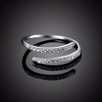 Det ægte 925 sølv ring størrelse zircon, som regulerer den hurtige ankomst gratis og åben sølv ring