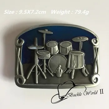 Detail Nye stil og Høj kvalitet Cool 3D drum kit bælte spænde For Mænd, Kvinder Jeans tilbehør til 4 cm Bredt bælte 95*72mm 79.4 g Metal