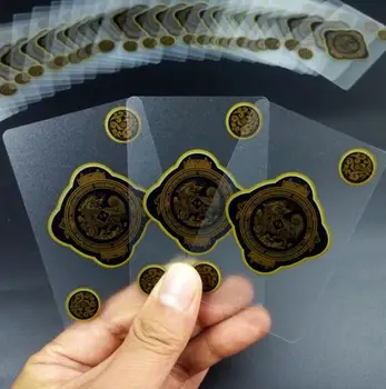 Detail PVC frostet krystal gennemsigtig vandtæt Poker spillekort dæk gave