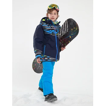 Detektor Drenge Udendørs Opbevaring Sæt Vandtæt, Vindtæt, Varm Ski Jakke Kids Vinter Snowboard Suit