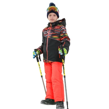 Detektor Drenge Udendørs Opbevaring Sæt Vandtæt, Vindtæt, Varm Ski Jakke Kids Vinter Snowboard Suit