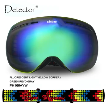 Detektor Ski Goggles Mænd Kvinder Snowboard Goggles Store Ski Mask Sne Briller Skiløb Dobbelt UV400 Anti-Fog
