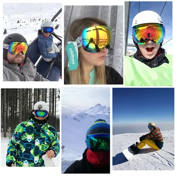 Detektor Ski Goggles Mænd Kvinder Snowboard Goggles Store Ski Mask Sne Briller Skiløb Dobbelt UV400 Anti-Fog