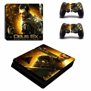 Deus Ex Menneskeheden Opdelt PS4 Slim Skin Sticker Til Sony PlayStation 4 Konsol og 2 Controllere PS4 Slim Skin-Mærkat Mærkat Vinyl