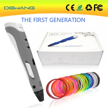 DEWANG 3d-Promotion Penne +100M 20colors ABS Filament med EU/AU/US/UK Stik af Høj Kvalitet 3d-Printer Pen
