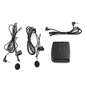 Dewtreetali Sports Motorcykel Hjelm 2-Vejs Intercom Headset Black + Stereo Hovedtelefon