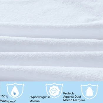 DFH Alle Størrelse vandtæt madrasbetræk Billigste Terry Vandtæt Madras Protector Til seng madras pad og For Anti-mide
