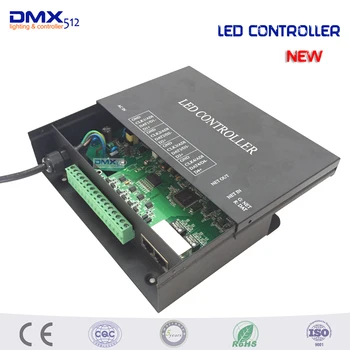 DHL Gratis forsendelse 4 porte(4096 pixels) LED artnet-controlleren understøtter artnet protokol,DMX512-controller,arbejde med MADRIX,Jinx!