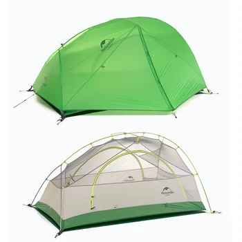 DHL ping Nye 2 Person Camping Telt Vandtæt 20D Silikone Stof Dobbelt-lags Telt 4 årstider Telt NH15T012-T20D