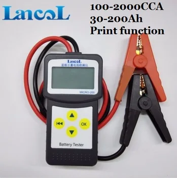 Diagnostisk værktøj lancol mikro-200 Digital Bil CCA batteri tester analyzer 30-200Ah med Multi-Sprog Udskrivning-funktion