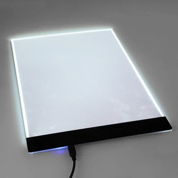 Diamant Maleri Tilbehør Ultratynde 3,5 mm A4 LED Lys Tablet Pad Gælder for EU/DK/AU/US/USB-Stik Diamant Broderi