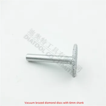DIATOOL Dia25mm Vakuum loddede diamant skiver med 6 mm skaft til skæring, slibning og gravering diamant disc