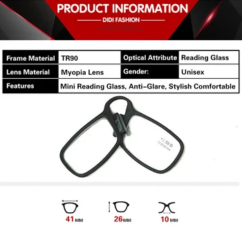 DIDI Nye Titanium Mini Læsning Briller Klip Næse Presbyopic Briller Med Max Tegnebog Recept Briller Grad 1.0-3.5 U607
