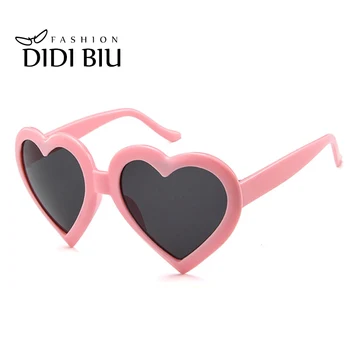 DIDI Top Nåde Kvinde Hjerte Form Pink Solbriller Europæiske Amerikanske Gennemsigtig Goggle Plastik Ramme Julegave Brille U806