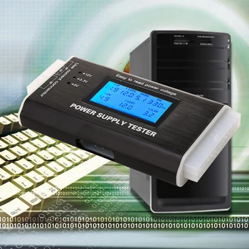 Digital LCD-PC Power Supply Tester Checker 20/24-pin SATA HDD ATX BTX Meter Høj Kvalitet