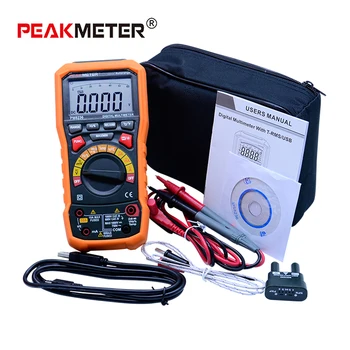 Digital Multimeter tester Auto Range multimetro Temperatur Tester og Datalogger 6000 tæller PEAKMETER MS8236
