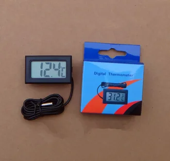 Digital termometer elektronisk temperatur måleren Akvarium Køleskab Vand 1M ledning -50-110C