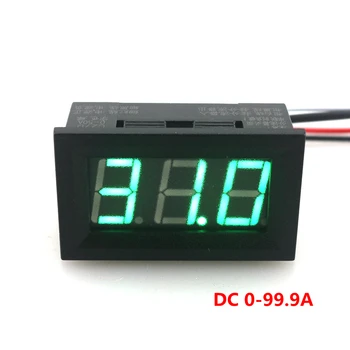 Digitalt Amperemeter 100 a DC 12V 24V Med Grønne LED Display Ampere Aktuelle Panel-Meter Skal Shunt Gratis Fragt