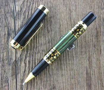 DIKA WEN 8012 Grøn marmor rullelejer bolden pen Full metal Gyldne Klip luxury kuglepenne 0,5 mm medium Spids Business kontor skoleartikler