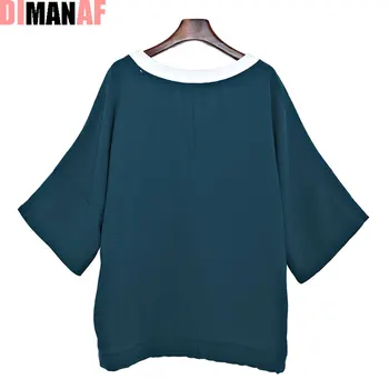 DIMANAF Sommer Stil T-Shirt Passer til Kvinder i Stor Størrelse Bomuld Løs Kvindelige V-Hals Batwing Mode Afslappet Stribet Print Sort T-Shirt