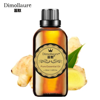 Dimollaure Ginger essential oil 30 ml Hair care fodpleje Nyttigt at forkølelse æterisk olie Hals talje body Massage olie