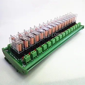 DIN-Skinne-Mount 16 SPDT 16A Power Relæ-Interface Modul,OMRON G2R-1-E DC24V-Relæ.
