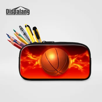 Dispalang 3D-Print Kosmetisk Tilfælde Makeup Tasker Unikke Basketbolde penalhus For Studerende Fodbolde Design Pen Taske Blyant Boks