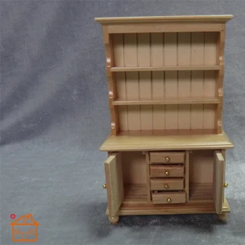 Display Skab Skab 3layer træ-miniature dukkehus 1/12 scale #C001