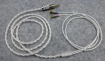 DIY-1,2 m Oxygen fri kobber Sølv Forgyldt Hovedtelefon Kabler 2.5 mm Stik MMCX HiFi Balance kabel til F7200 F4100 F3100 ER4SR ER4XR