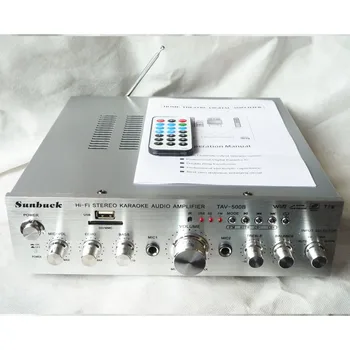 DIY 220V power forstærker 100w+100w kort ring ko med multifunktions fjernbetjening hjem audio-forstærker Kara OK