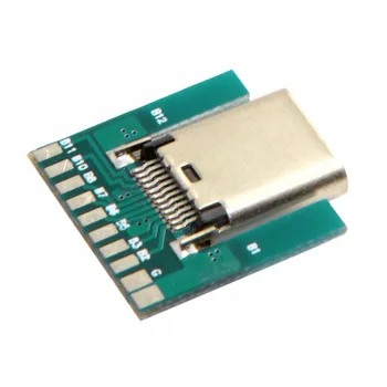 DIY 24pin USB-C USB-3.1 Type C Kvindelige Stik Stik SMT-type med PC-Bord , Gratis forsendelse Fra Kina Indlæg